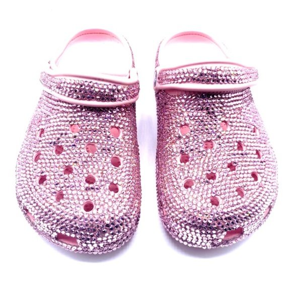 Shoes - BLING Pink RHINESTONE Clogs Adults